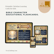140 Bible Character Flashcards | Bible Character Educational Cards | Sunday School Lesson PDF | Bible Study for Children | Faith Curriculum